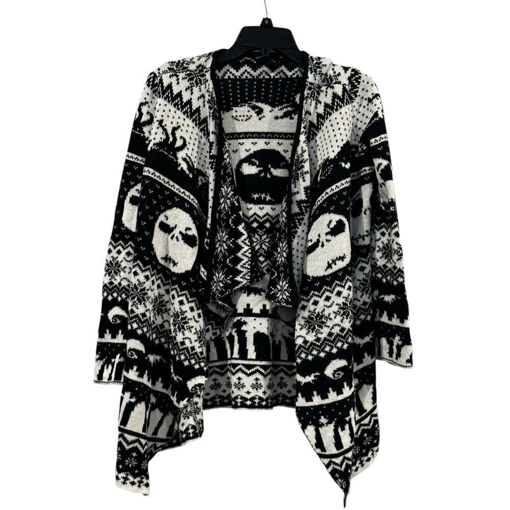 Nightmare Before Christmas Open Sweater Cardigan Oversized Tim Burton Size M